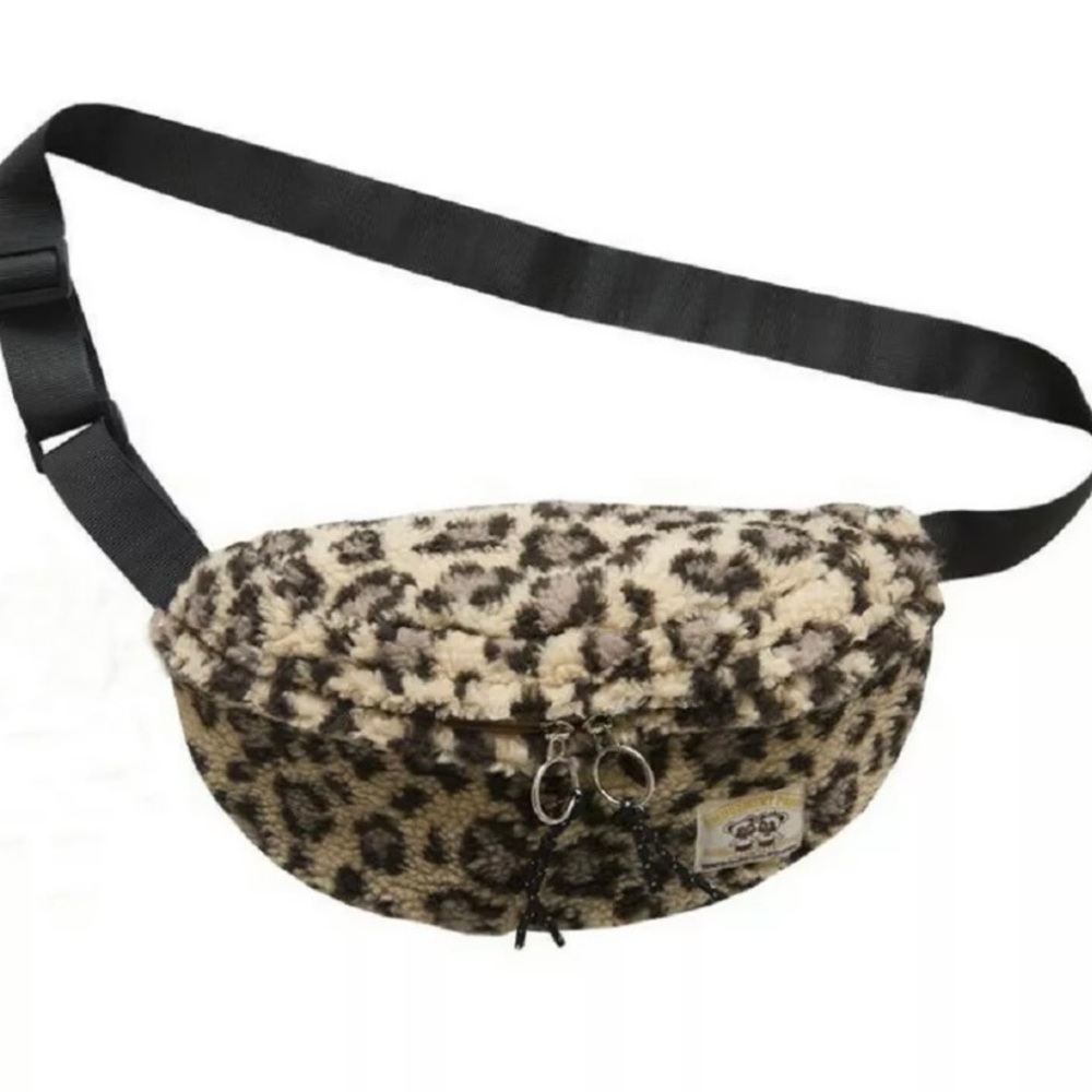 Leopard print   Fur cheetah Fanny pack waist bag
